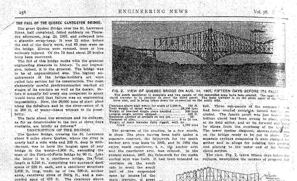 The 1907 Collapse of Quebec Bridge: A Tragic Engineering Failure-thumbnail