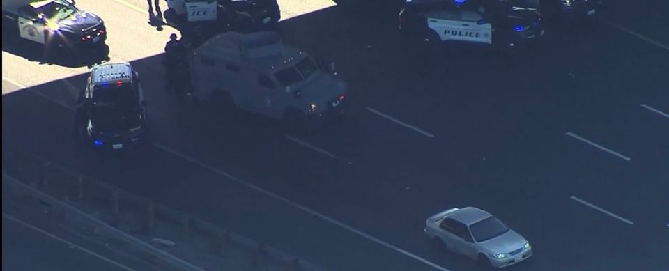 Police standoff on I80 freeway ends with suspect shooting self-thumbnail