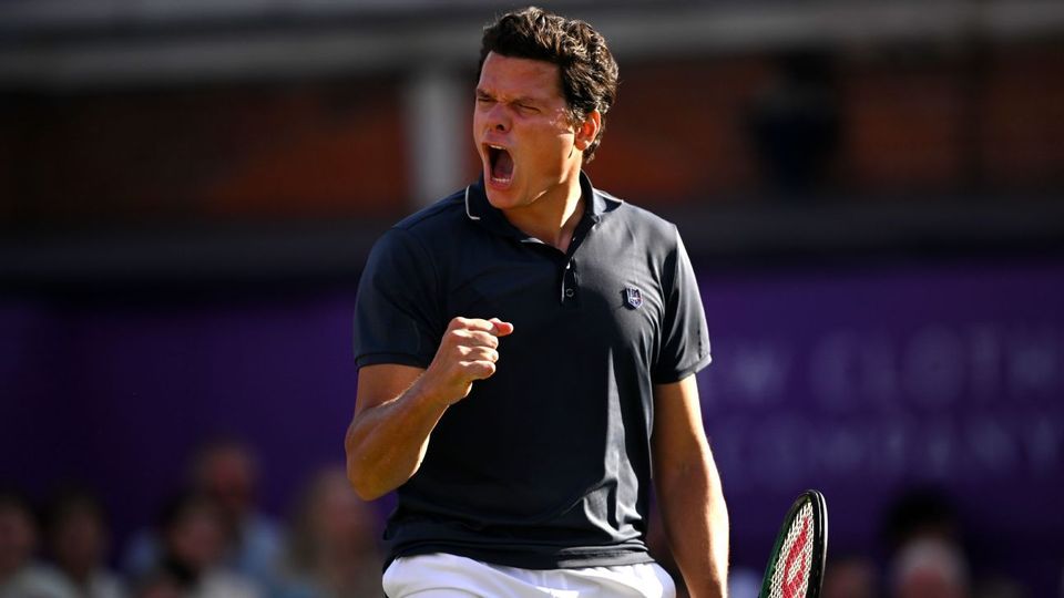 Milos Raonic advances to R2 after beating Cameron Norrie at Queen's-thumbnail