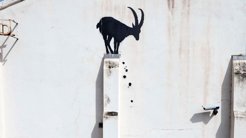 Banksy's new artwork in west London features a goat on a wall-thumbnail