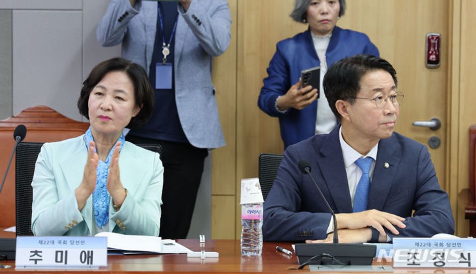 Choo Mi-ae and Cho Jung-sik unify for the first National Assembly Speaker candidate in the 22nd Assembly-thumbnail