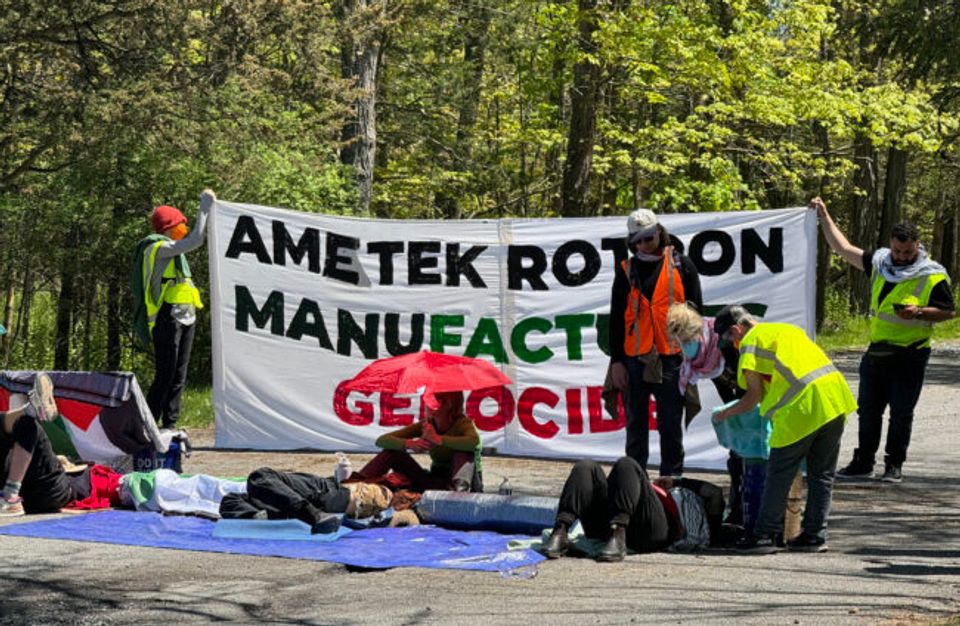 Pro-Palestinian Protesters Arrested at Ametek Rotron in Woodstock-thumbnail