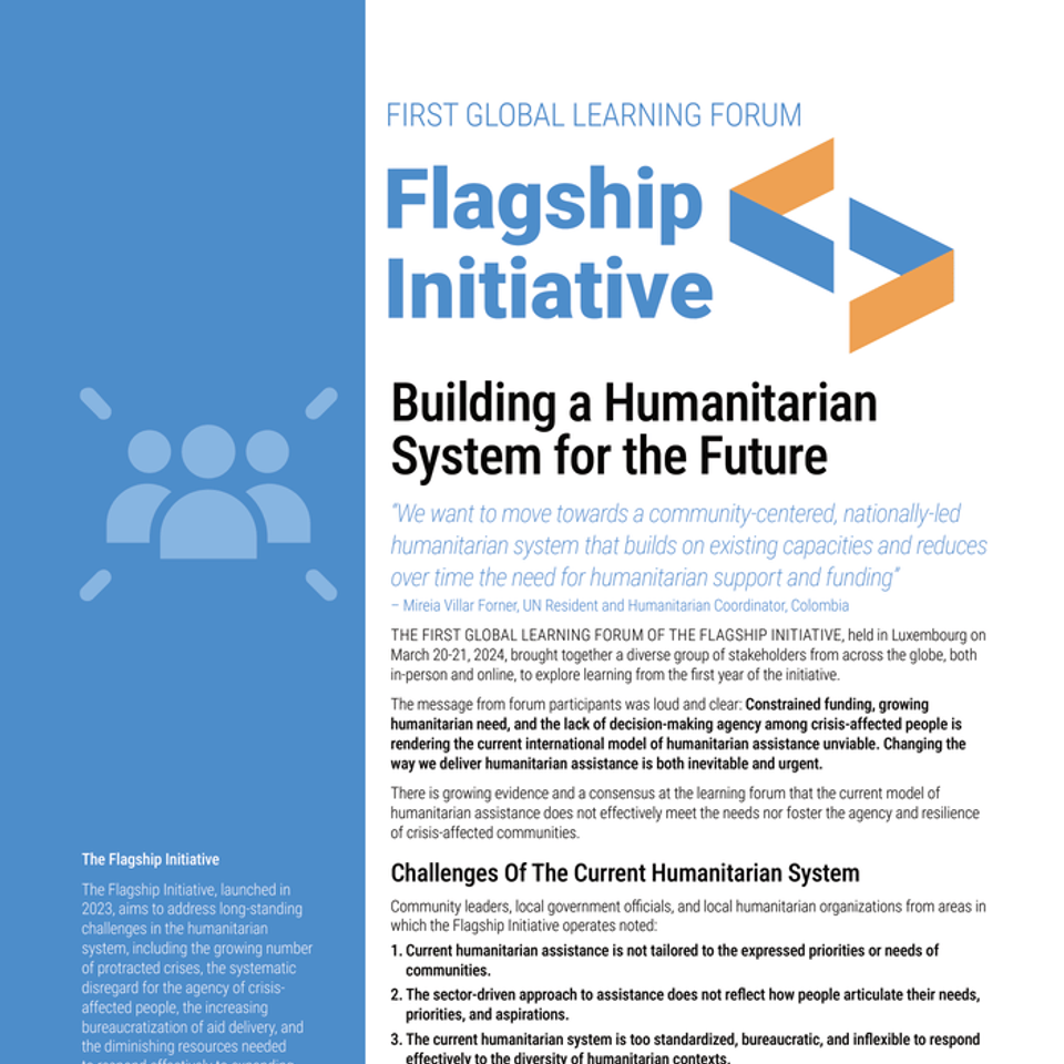 Global Learning Forum Urges Humanitarian System Reform-thumbnail